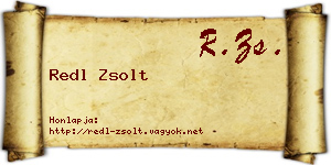 Redl Zsolt névjegykártya